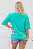 Solid Color Half Sleeve Buttons Henley Top