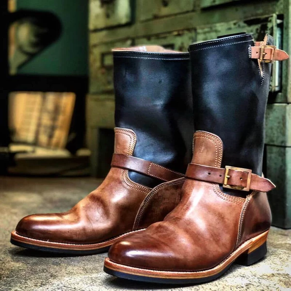 vintage engineer boots