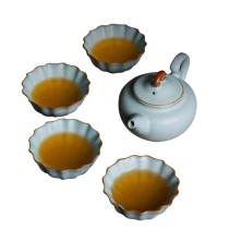 Exquisite Teacup & Teapot Set (1 teapot and 4 teacups), High temperature resistance, not easily broken
