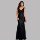 XUYA Women lace mermaid wedding dress prom dresses party maxi sequin evening dress