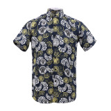 Fashion Hot Sale Men Hawaiian Flower-print Short Sleeve Summer Beach Style Shirts Holiday Casual Comfortable clothes