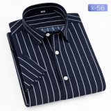 Men's New business slim stripe long short sleeve shirt versatile style cotton casual chemise shirt plus size men's shirts