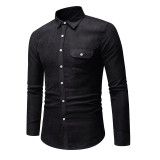 Wholesale Long Sleeve Shirts Men's Clothes Men's Spring Summer New Large Size Slim Casual Tops Shirts