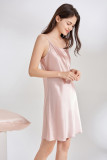 22MM Hot 100% Silk Satin Camisole Woman Night Sexy Sleepwear Ladies Dressing Gown