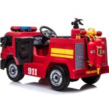 kids electric fire truck 12 volt ride on car toy for baby remote