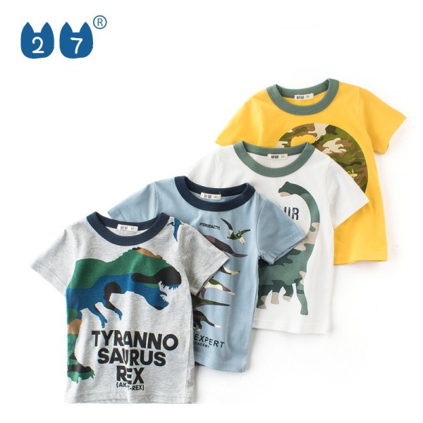 Buy Direct From China Manufacturer Wholesale Summer Kid Clothes 100% Cotton Short Sleeve Baby Boys T Shirt