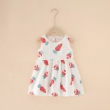 Baby. Girl Dress Clothes Floral Print Baby Summer Dress Toddler Girl Sleeveless 100% Cotton Flower Casual Dresses