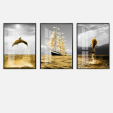 3D Pictures Modern Arts Living Room Decoration Still Life Paintings Diamond Landscape Crystal Porcelain Wall Art