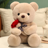 Wholesale Bedtime Toys Valentines Stuffed Animal Plush Love Teddy Bear Plush Toy With Rose