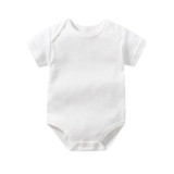 Custom OEM Service Factory Newborn Onesie GOTS 100% Organic Cotton Plain Baby Short Sleeve Unisex Clothes Romper Bodysuit Set