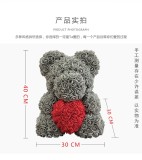 Teddy Bears With Box Flower 40Cm 25Cm Roses Valentines Foam Heart Red Gift Gifts Artificial Mini Preserved Valentine Rose Bear