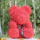 Teddy Bears With Box Flower 40Cm 25Cm Roses Valentines Foam Heart Red Gift Gifts Artificial Mini Preserved Valentine Rose Bear