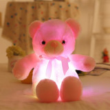 Wholesale Luminous Heart LED Soft Teddy Bear Stuffed Stars pillow Unicorn Plush Toy for Valentine's Day