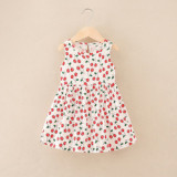 Baby. Girl Dress Clothes Floral Print Baby Summer Dress Toddler Girl Sleeveless 100% Cotton Flower Casual Dresses