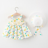 2022 summer dress two piece short set baby girls dresses kids clothing girls clothes set