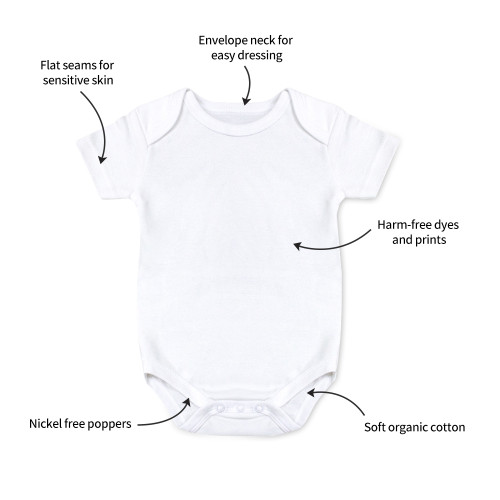 Custom OEM Service Factory Newborn Onesie GOTS 100% Organic Cotton Plain Baby Short Sleeve Unisex Clothes Romper Bodysuit Set