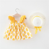 2022 summer dress two piece short set baby girls dresses kids clothing girls clothes set