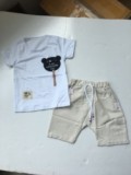 Wholesale Summer T-shirt and pants two piece set newborn baby boys clothes