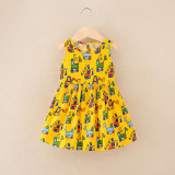 Baby. Girl Dress Clothes Floral Print Baby Summer Dress Toddler Girl Sleeveless 100% Cotton Flower Casual Dresses