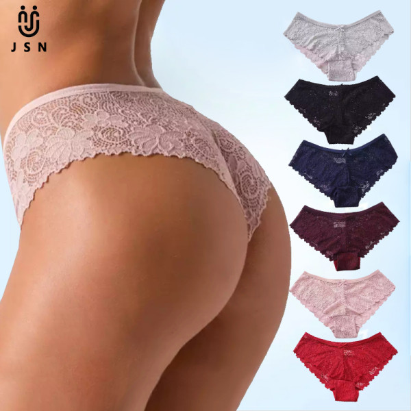 JSNU3 Wholesale Custom Design Female Briefs High Quality Breathable Women's sexy Lace Panties Ladies Underwear