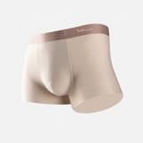 Traceless breathable solid color boxer mens underwear designed men's boxer briefs seamless ice silk men's briefs