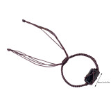 Natural crystal healing raw stone hand woven black tourmaline bracelet gift souvenir
