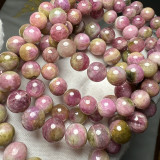 Natural 4A Brazilian Watermelon Tourmaline Round Bead Bracelet Jewelry Making Design DIY