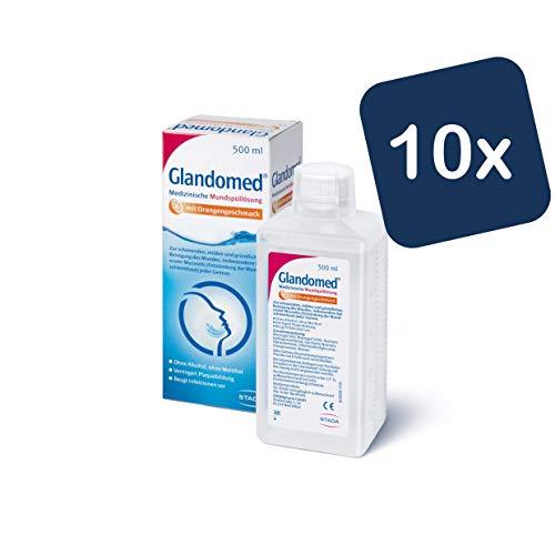Glandomed Medizinische Mundspulung Gegen Entzundungen Der Schleimhaut Im Mund Mukositis Geschmack Orange 10 X 500 Ml