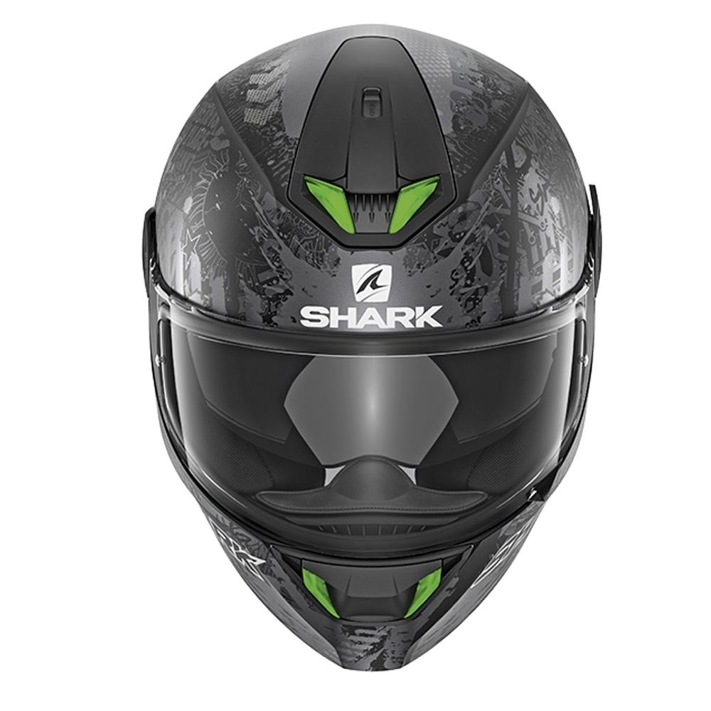 Shark Skwal 2 LED DVS Full Face Motorcycle Helmet - Switch Rider 2 Matt KAS  XS
