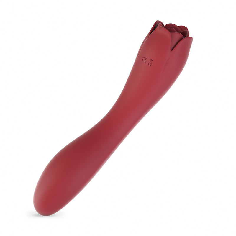 Rose Clit Tongue Vibrator Rechargeable Women Massage Wand Sex Toy