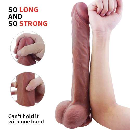 14.5 Inch Extra Large Realistic Silicone Dildo Huge American Cock