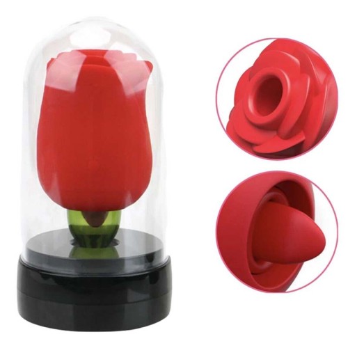Rose Toy with Tounge Vibrator Clit Stimulator