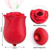 Rose Toy with Tounge Vibrator Clit Stimulator