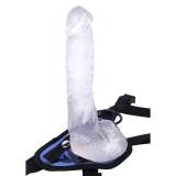 8 inch Adjustable Glitter Strap-On Harness Kit with G-Spot Dildo