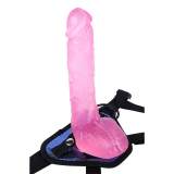 8 inch Adjustable Glitter Strap-On Harness Kit with G-Spot Dildo