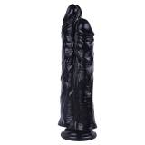 10.5 Inch Conjoined PVC Dildo Realistic Siamese Penis Two Cocks in One Hole