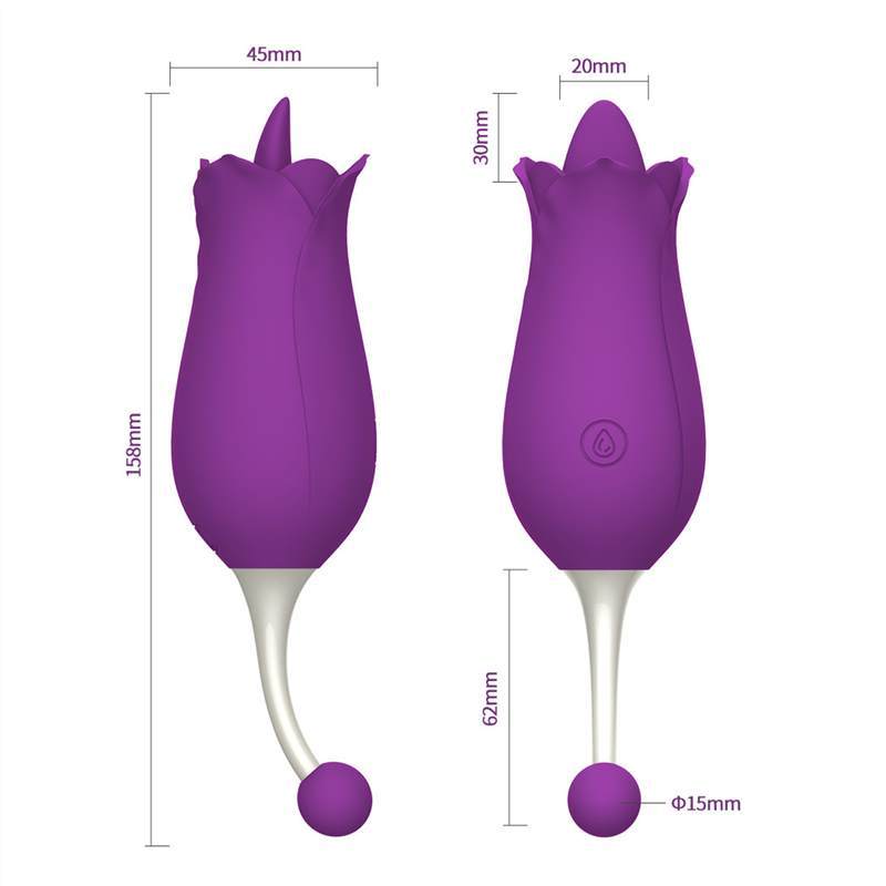 Tulip Double Head Vibrator Women Oral Sex Toys