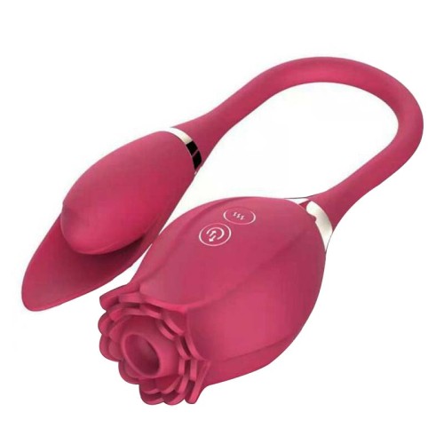 2 in 1 Rose Clit Sucking and Vibrating Toy