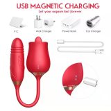 New Rose Toy with Tongue Licking and Thrusting Vibrator
