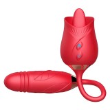 New Rose Toy with Tongue Licking and Thrusting Vibrator