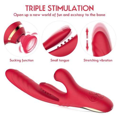 New Triple Stimulation Women Sucking Vibrator