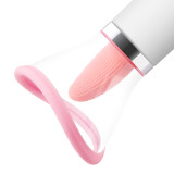 Heated Wand Vibrator with Tongue Licking and Suction