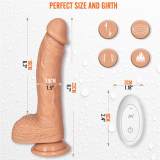 Remote Control Realistic Thrusting and Rotating Dildo