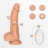 Remote Control Realistic Thrusting and Rotating Dildo