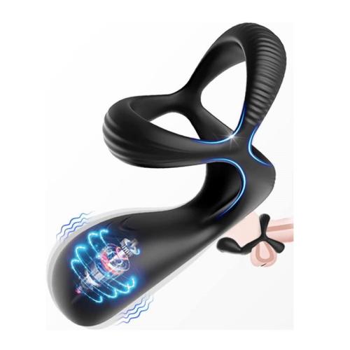 Rechargeable Multifunction Male Vibrating Cock Ring