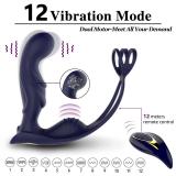 Dual Motors 12 Vibration Prostate Massager Anal Plug