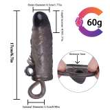 6.7 Inch Soft Silicone Vibrating Cock Sleeve Penis Sheath