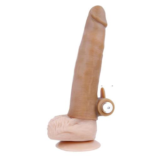 5.9 Inch Liquid Silicone Vibrating Penis Sheath Cock Extension