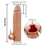 5.9 Inch Liquid Silicone Vibrating Penis Sheath Cock Extension