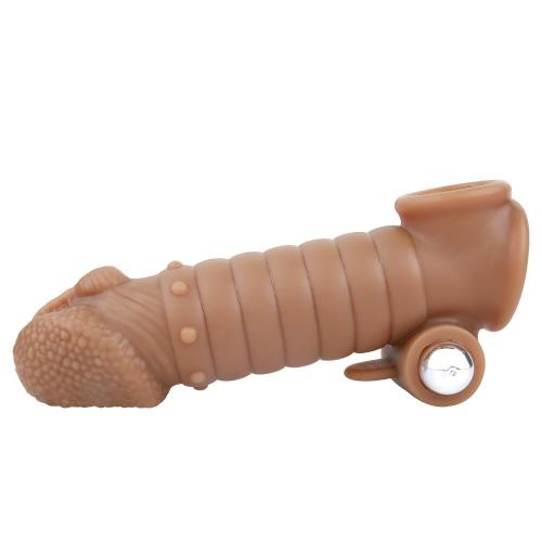 6.1 Inch Ribbed Vibrating Cock Sleeve Penis Enhancer